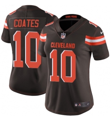 Women's Nike Cleveland Browns #10 Sammie Coates Brown Team Color Vapor Untouchable Limited Player NFL Jersey