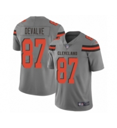 Men's Cleveland Browns #87 Seth DeValve Limited Gray Inverted Legend Football Jersey