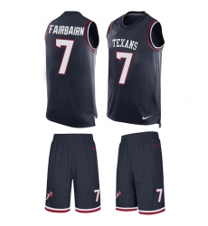Men's Nike Houston Texans #7 Ka'imi Fairbairn Limited Navy Blue Tank Top Suit NFL Jersey