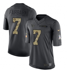 Youth Nike Houston Texans #7 Ka'imi Fairbairn Limited Black 2016 Salute to Service NFL Jersey