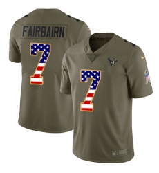 Youth Nike Houston Texans #7 Ka'imi Fairbairn Limited Olive/USA Flag 2017 Salute to Service NFL Jersey