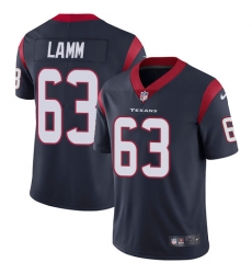 Men's Nike Houston Texans #63 Kendall Lamm Navy Blue Team Color Vapor Untouchable Limited Player NFL Jersey