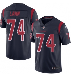 Men's Nike Houston Texans #74 Kendall Lamm Limited Navy Blue Rush Vapor Untouchable NFL Jersey