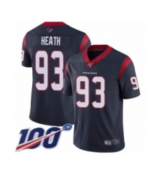 Men's Houston Texans #93 Joel Heath Navy Blue Team Color Vapor Untouchable Limited Player 100th Season Football Jersey