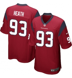 Men's Nike Houston Texans #93 Joel Heath Game Red Alternate NFL Jersey