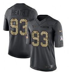 Men's Nike Houston Texans #93 Joel Heath Limited Black 2016 Salute to Service NFL Jersey