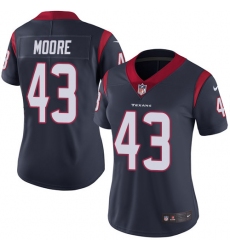 Women's Nike Houston Texans #43 Corey Moore Navy Blue Team Color Vapor Untouchable Limited Player NFL Jersey