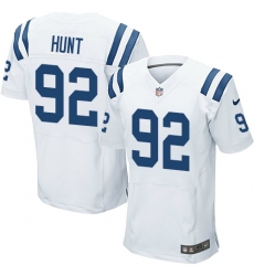 Men's Nike Indianapolis Colts #92 Margus Hunt Elite White NFL Jersey