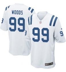 Men's Nike Indianapolis Colts #99 Al Woods Game White NFL Jersey