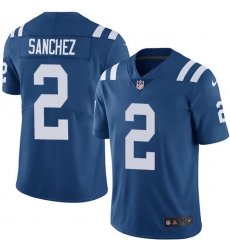 Men's Nike Indianapolis Colts #2 Rigoberto Sanchez Royal Blue Team Color Vapor Untouchable Limited Player NFL Jersey