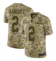 Youth Nike Indianapolis Colts #2 Rigoberto Sanchez Limited Camo 2018 Salute to Service NFL Jersey