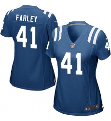 Women's Nike Indianapolis Colts #41 Matthias Farley Game Royal Blue Team Color NFL Jersey