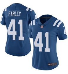 Women's Nike Indianapolis Colts #41 Matthias Farley Royal Blue Team Color Vapor Untouchable Limited Player NFL Jersey