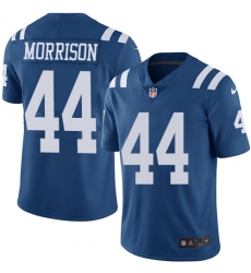 Men's Nike Indianapolis Colts #44 Antonio Morrison Elite Royal Blue Rush Vapor Untouchable NFL Jersey