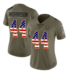 Women's Nike Indianapolis Colts #44 Antonio Morrison Limited Olive/USA Flag 2017 Salute to Service NFL Jersey