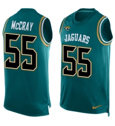 Men's Nike Jacksonville Jaguars #55 Lerentee McCray Limited Teal Green Player Name & Number Tank Top NFL Jersey