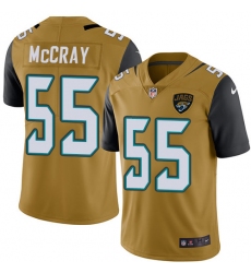 Youth Nike Jacksonville Jaguars #55 Lerentee McCray Limited Gold Rush Vapor Untouchable NFL Jersey