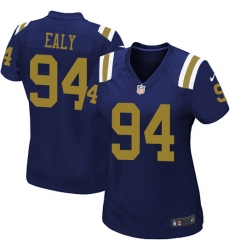 Women's Nike New York Jets #94 Kony Ealy Limited Navy Blue Alternate NFL Jersey