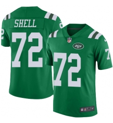 Youth Nike New York Jets #72 Brandon Shell Limited Green Rush Vapor Untouchable NFL Jersey