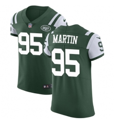 Men's Nike New York Jets #95 Josh Martin Elite Green Team Color NFL Jersey