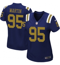 Women's Nike New York Jets #95 Josh Martin Game Navy Blue Alternate NFL Jersey