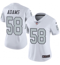 Women's Nike Oakland Raiders #58 Tyrell Adams Limited White Rush Vapor Untouchable NFL Jersey