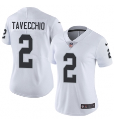 Women's Nike Oakland Raiders #2 Giorgio Tavecchio White Vapor Untouchable Limited Player NFL Jersey