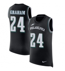 Men's Nike Philadelphia Eagles #24 Corey Graham Black Rush Player Name & Number Tank Top NFL Jersey