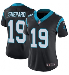 Women's Nike Carolina Panthers #19 Russell Shepard Black Team Color Vapor Untouchable Limited Player NFL Jersey