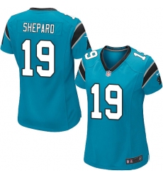 Women's Nike Carolina Panthers #19 Russell Shepard Game Blue Alternate NFL Jersey