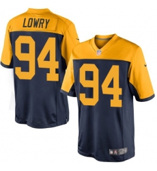 Men's Nike Green Bay Packers #94 Dean Lowry Limited Navy Blue Alternate NFL Jersey