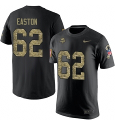 Nike Minnesota Vikings #62 Nick Easton Black Camo Salute to Service T-Shirt