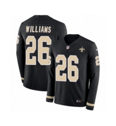 Youth Nike New Orleans Saints #26 P. J. Williams Limited Black Therma Long Sleeve NFL Jersey