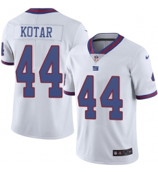Men's Nike New York Giants #44 Doug Kotar Elite White Rush Vapor Untouchable NFL Jersey