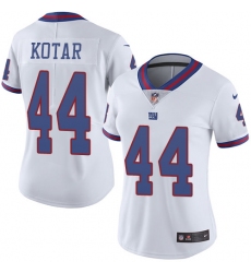 Women's Nike New York Giants #44 Doug Kotar Limited White Rush Vapor Untouchable NFL Jersey