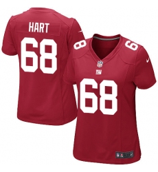 Women's Nike New York Giants #68 Bobby Hart Game Red Alternate NFL Jersey