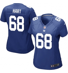 Women's Nike New York Giants #68 Bobby Hart Game Royal Blue Team Color NFL Jersey