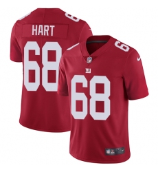 Youth Nike New York Giants #68 Bobby Hart Red Alternate Vapor Untouchable Limited Player NFL Jersey