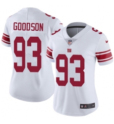 Women's Nike New York Giants #93 B.J. Goodson White Vapor Untouchable Elite Player NFL Jersey
