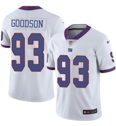 Youth Nike New York Giants #93 B.J. Goodson Limited White Rush Vapor Untouchable NFL Jersey