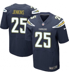 Men's Nike Los Angeles Chargers #25 Rayshawn Jenkins Elite Navy Blue Team Color NFL Jersey
