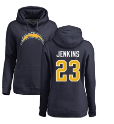 NFL Women's Nike Los Angeles Chargers #23 Rayshawn Jenkins Navy Blue Name & Number Logo Pullover Hoodie