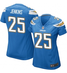 Women's Nike Los Angeles Chargers #25 Rayshawn Jenkins Game Electric Blue Alternate NFL Jersey