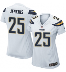Women's Nike Los Angeles Chargers #25 Rayshawn Jenkins Game White NFL Jersey