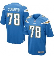 Men's Nike Los Angeles Chargers #78 Michael Schofield Game Electric Blue Alternate NFL Jersey