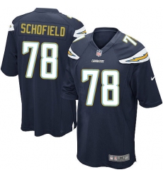 Men's Nike Los Angeles Chargers #78 Michael Schofield Game Navy Blue Team Color NFL Jersey