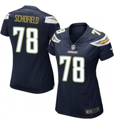 Women's Nike Los Angeles Chargers #78 Michael Schofield Game Navy Blue Team Color NFL Jersey