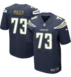 Men's Nike Los Angeles Chargers #73 Spencer Pulley Elite Navy Blue Team Color NFL Jersey