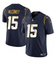 Men's Los Angeles Chargers #15 Ladd McConkey Navy 2024 Draft Vapor Limited Football Stitched Jersey