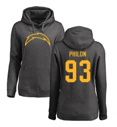 NFL Women's Nike Los Angeles Chargers #93 Darius Philon Ash One Color Pullover Hoodie